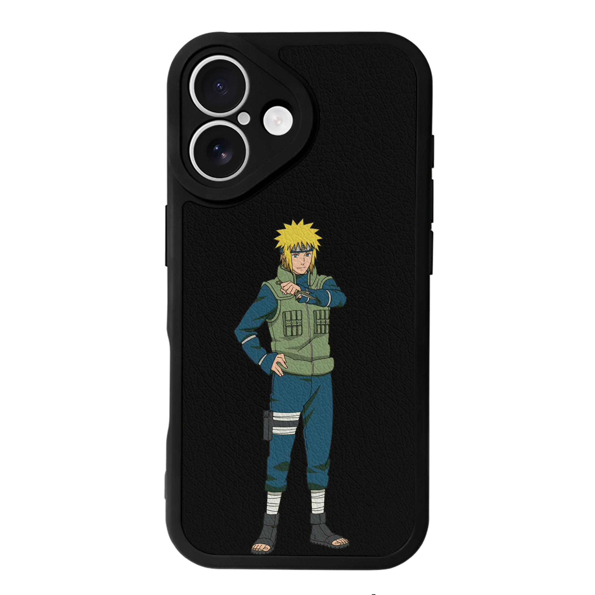 （画像用） NARUTO -ナルト- 波風 ミナト Namikaze Minato 【iPhone 16シリーズ対応】シリコンスマホケース（レザー調） 材質：シリコン
